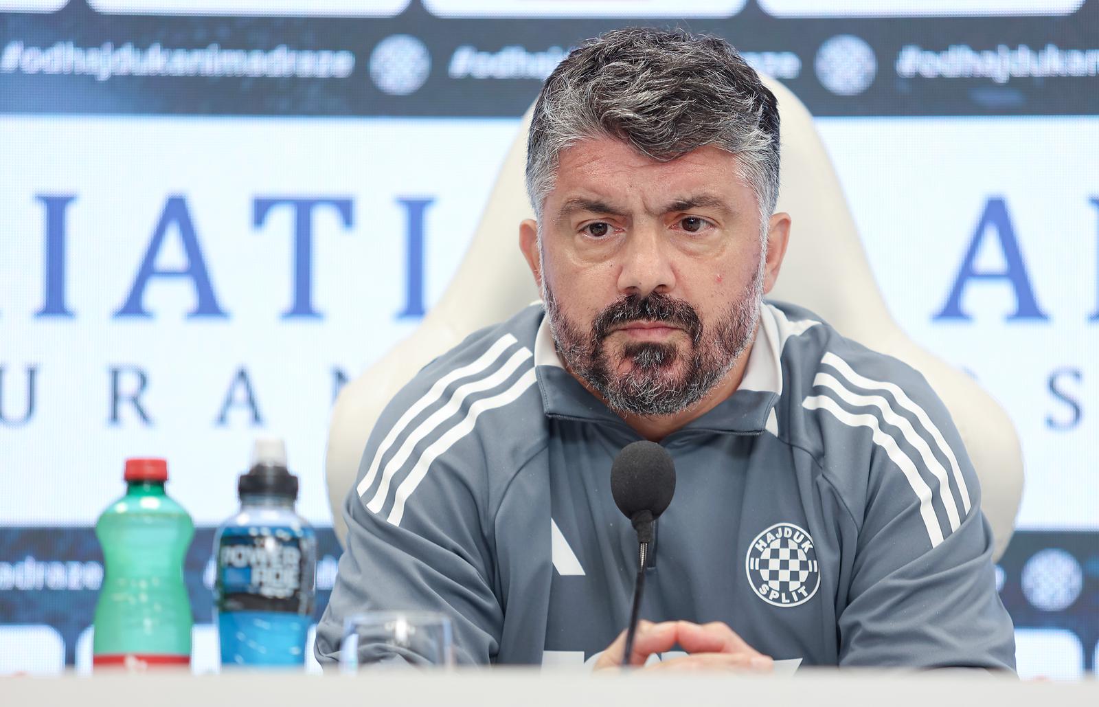 14.02.2025., Split- Pressica trenera Hajduka Genaro Gattusa uoci utakmice s HNK Rijeka Photo: Ivana Ivanovic/PIXSELL