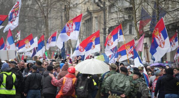 15.03.2025., Beograd, Srbija - Najveci prosvjed u Srbiji "15. za 15" sluzbeno je poceo. Na ulicama Beograda skupili su se deseci tisuca ljudi koji traze pravdu nakon sto je poginulo 15 osoba nakon urusavanja nadstresnice u Novom Sadu. Photo: Dejan Rakita/PIXSELL
