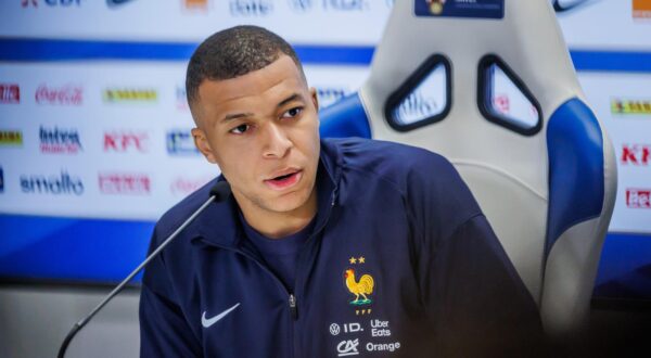 19.03.2025., Split - Konferencija za medije francuske nogometne reprezentacije uoci prve utakmice cetvrtfinala Lige nacija izmedju Hrvatske i Francuske. Kylian Mbappe Photo: Zvonimir Barisin/PIXSELL
