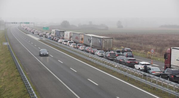 20.12.2020., Bajakovo - Na granicnom prijelazu Bajakovo vise kilometarska kolona  u smjeru prema Srbiji. Photo: Davor Javorovic/PIXSELL