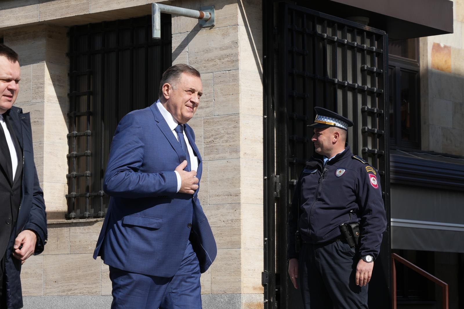 21.03.2025., Akademija nauka i umjetnosti RS, Banja Luka (BiH) - Predsjednik Republike Srpske Milorad Dodik sudjelovao na znanstvenom skupu „Dejtonski mirovni sporazum – 30 godina mira i stabilnosti“. Photo: Dejan Rakita/PIXSELL/PIXSELL