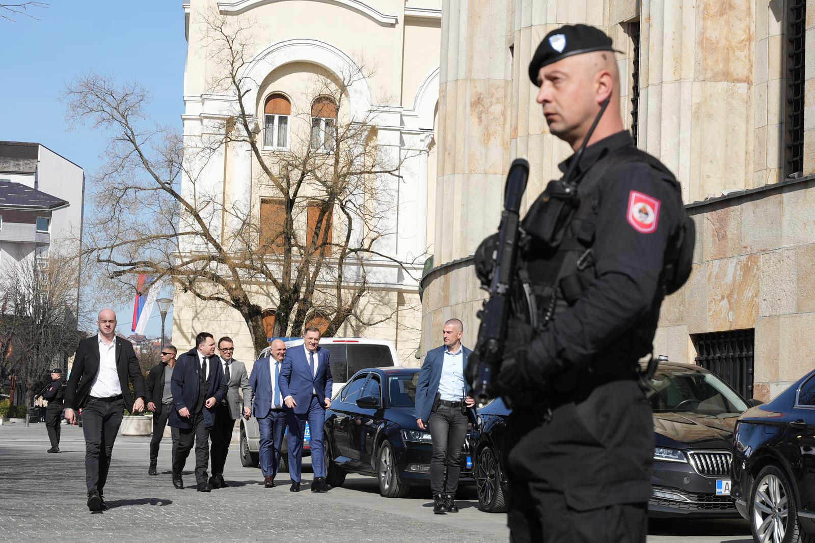 21.03.2025., Akademija nauka i umjetnosti RS, Banja Luka (BiH) - Predsjednik Republike Srpske Milorad Dodik sudjelovao na znanstvenom skupu „Dejtonski mirovni sporazum – 30 godina mira i stabilnosti“. Photo: Dejan Rakita/PIXSELL/PIXSELL