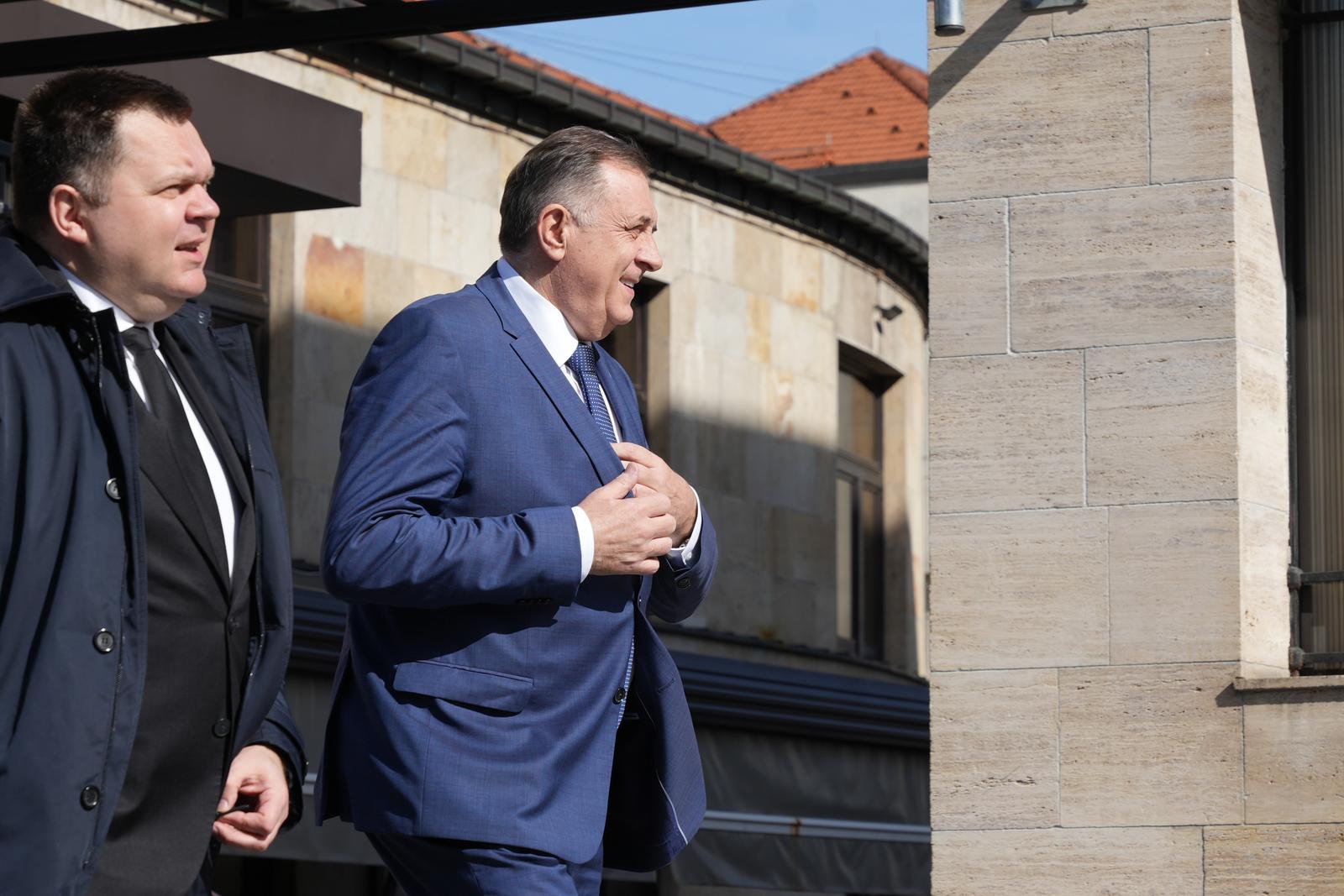21.03.2025., Akademija nauka i umjetnosti RS, Banja Luka (BiH) - Predsjednik Republike Srpske Milorad Dodik sudjelovao na znanstvenom skupu „Dejtonski mirovni sporazum – 30 godina mira i stabilnosti“. Photo: Dejan Rakita/PIXSELL/PIXSELL