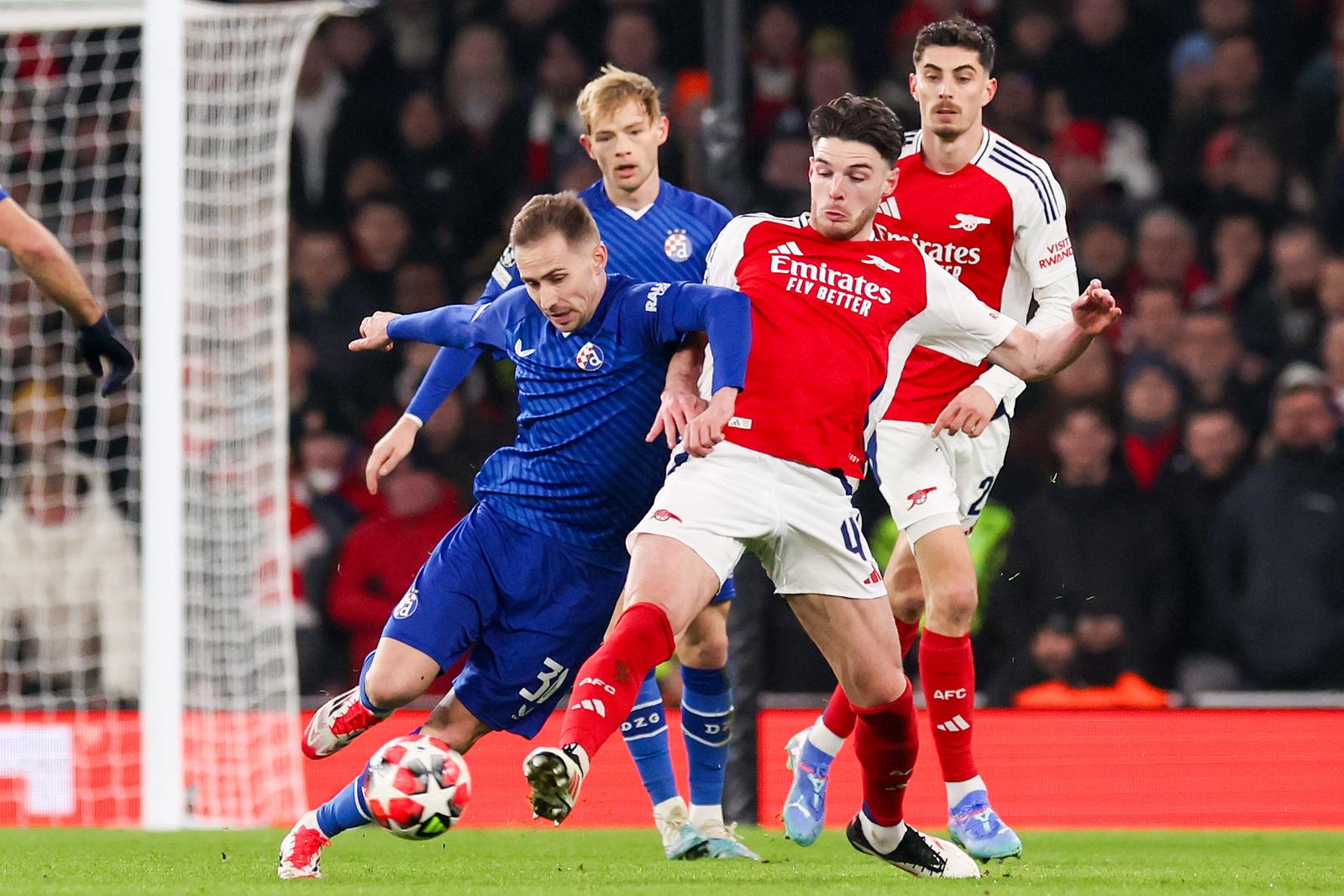 22.01.2025., stadion Emirates, London, Engleska - UEFA Liga prvaka, grupna faza, 7. kolo, Arsenal - GNK Dinamo. Photo: Luka stanzl/PIXSELL