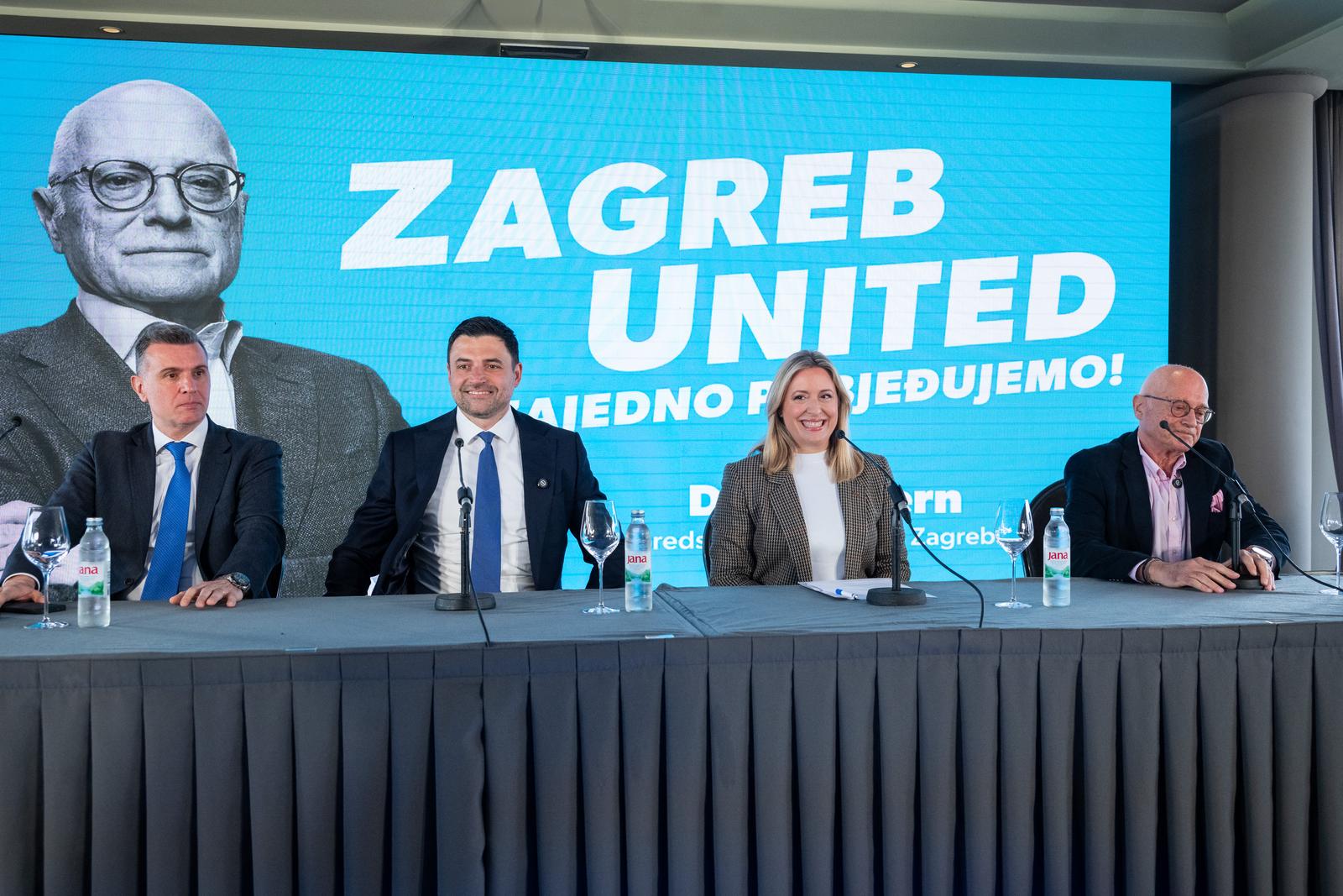 24.04.2025., Zagreb - Predstavljanje platforme za Zagreb United, liste za Gradsku skupstinu nositelja Davora Sterna i kandidata za gradonacelnika i zamjenika koje ce lista podrzati. Photo: Neva Zganec/PIXSELL
