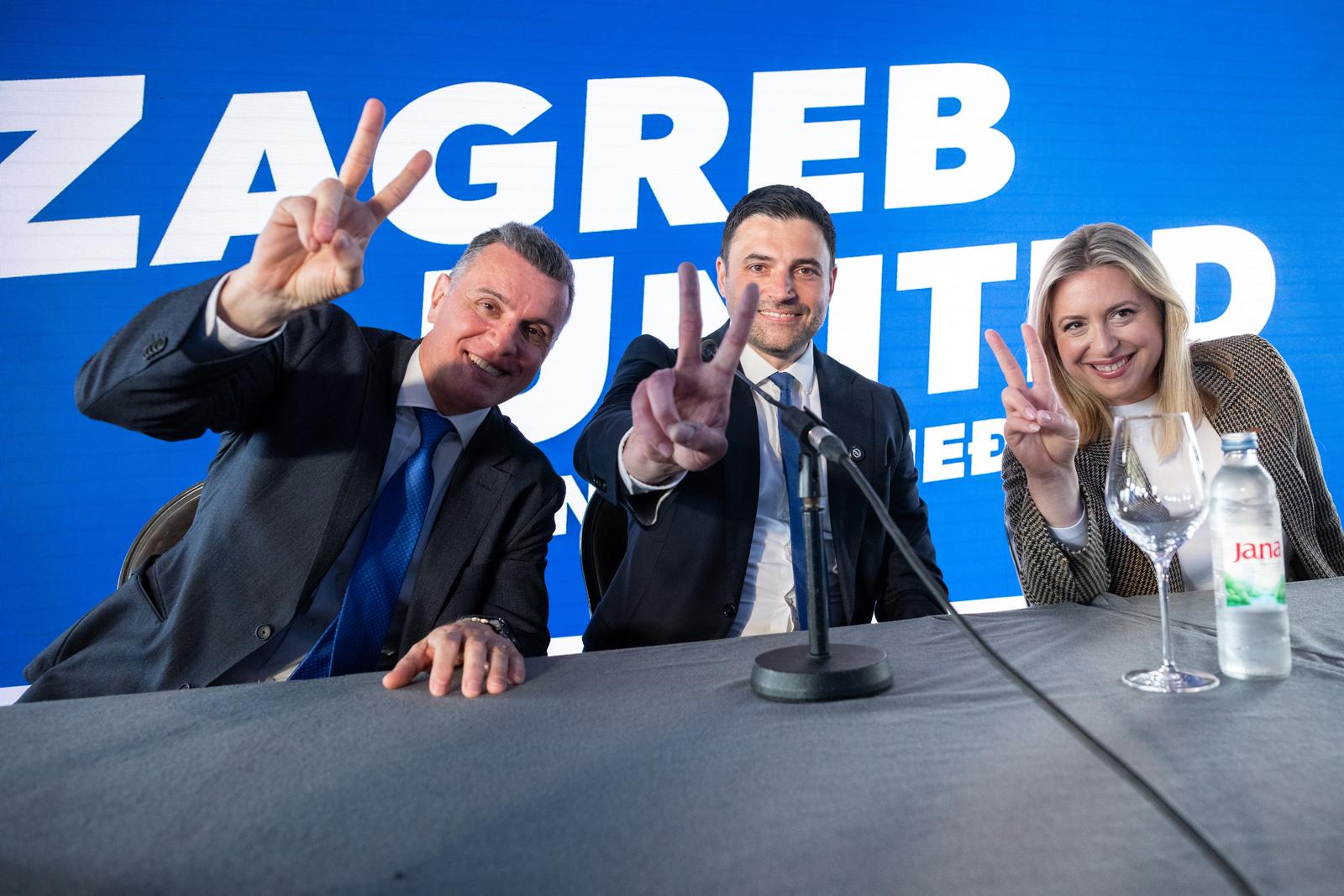 24.04.2025., Zagreb - Predstavljanje platforme za Zagreb United, liste za Gradsku skupstinu nositelja Davora Sterna i kandidata za gradonacelnika i zamjenika koje ce lista podrzati. Photo: Neva Zganec/PIXSELL