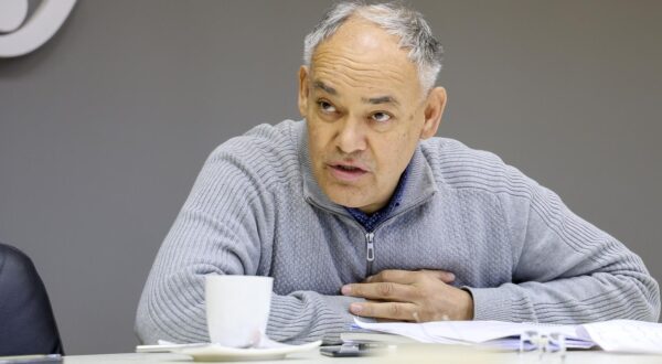 27.02.2025., Buzet - Gradonacelnik Buzeta Damir Kajin odrzao je konferenciju za medije s temom Istarski vodovod. Photo: Srecko Niketic/PIXSELL