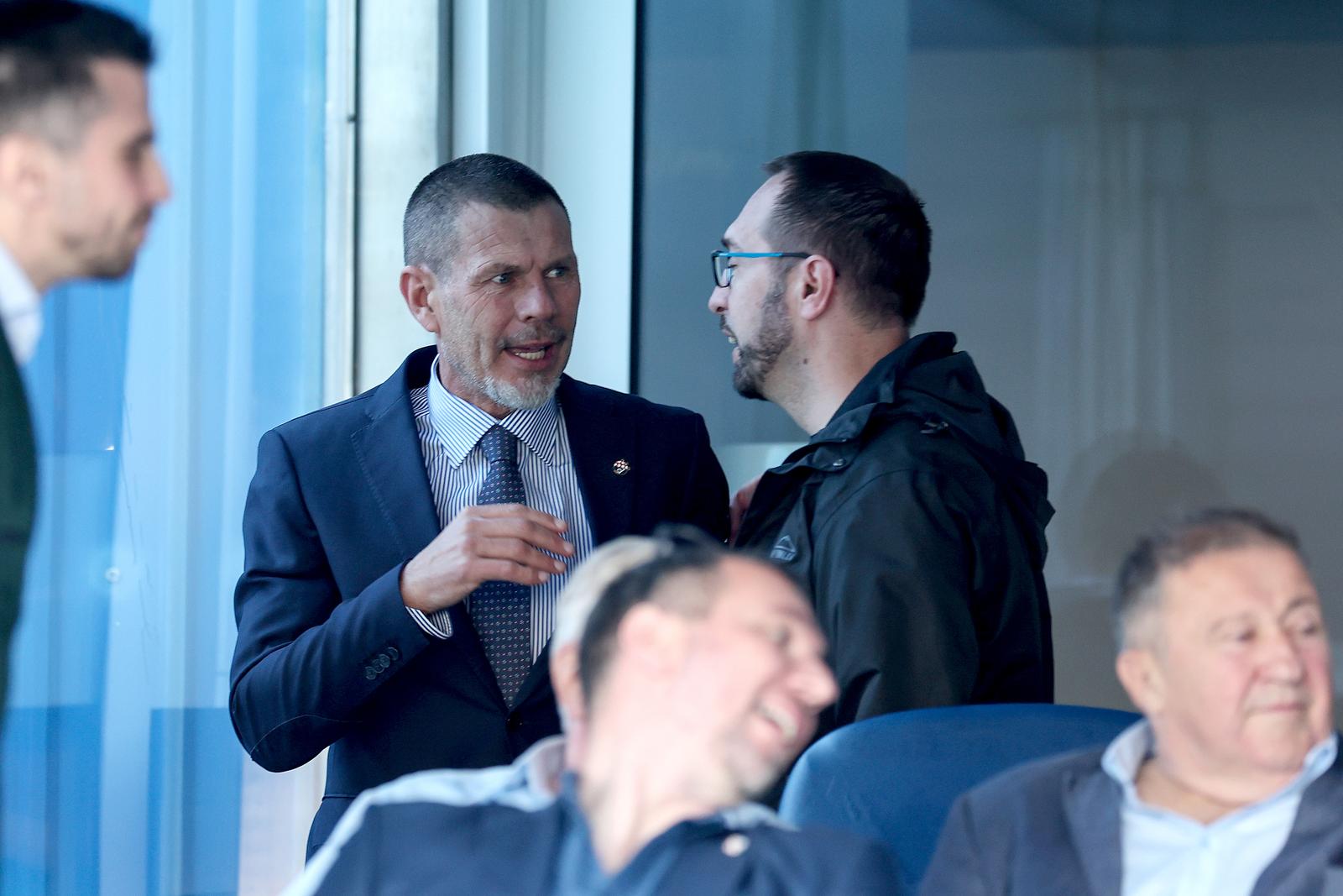 27.04.2025., stadion Maksimir, Zagreb - SuperSport HNL, 32. kolo, GNK Dinamo - HNK Rijeka. Zvonimir Boban i gradonacelnik Zagreba Tomislav Tomasevic. Photo: Slavko Midzor/PIXSELL