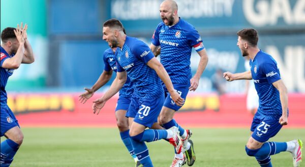 27.04.2025., stadion Maksimir, Zagreb - SuperSport HNL, 32. kolo, GNK Dinamo - HNK Rijeka. Marko Pjaca i Josip Misic. Photo: Slavko Midzor/PIXSELL