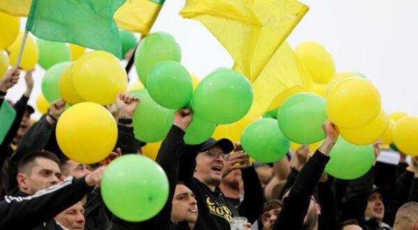 29.03.2025., stadion Aldo Drosina, Pula - SuperSport HNL, 27. kolo, NK Istra 1961 - NK Osijek. navijaci Istre, Demoni Photo: Sasa Miljevic/PIXSELL