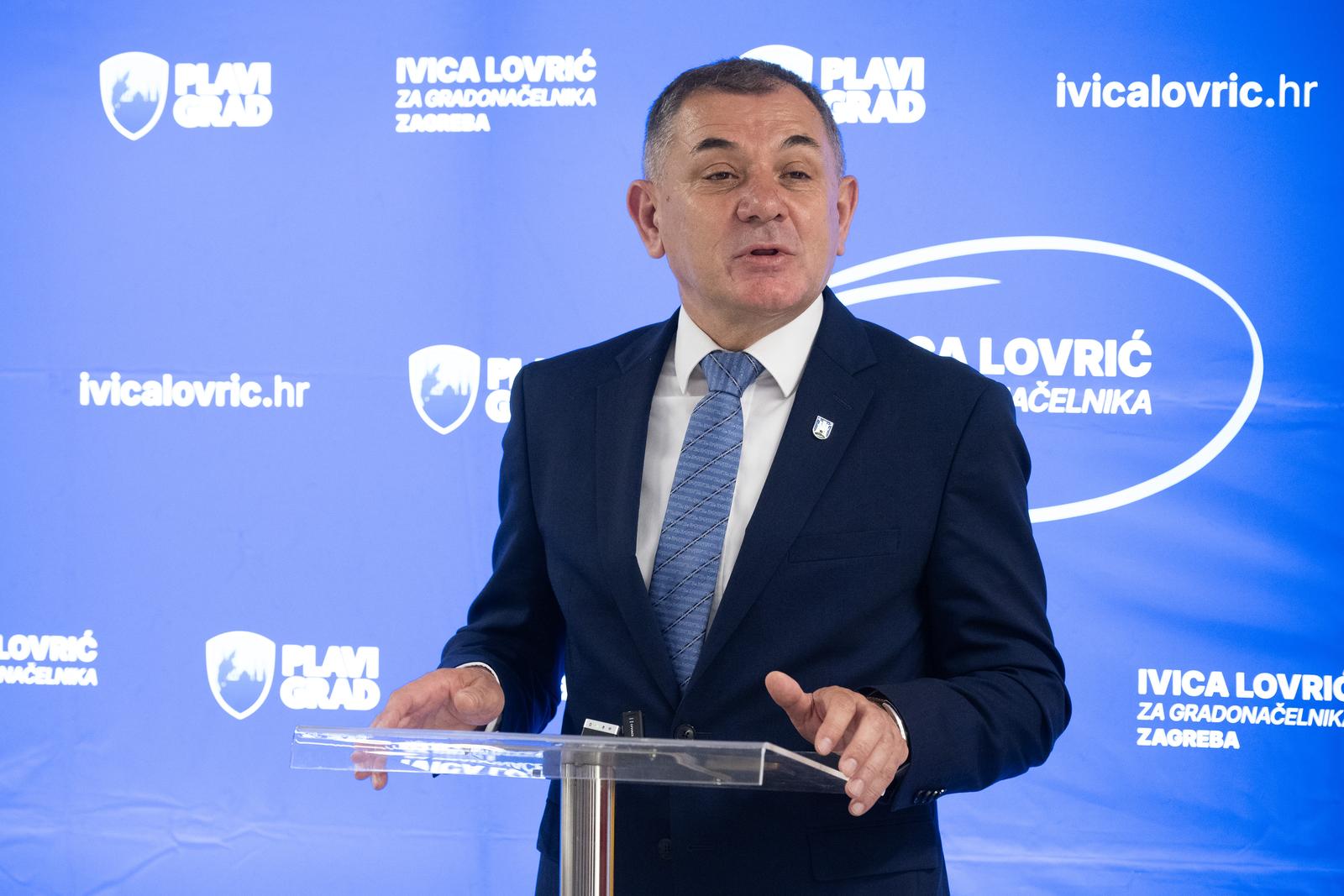 30.04.2025., Zagreb - U prostorijama Matice umirovljenika u Preradoviceva ulici odrzano je predstavljanje kandidata za zagrebacku Skupstinu stranke Plavi grad. Ivica Lovric. Photo: Davor Puklavec/PIXSELL