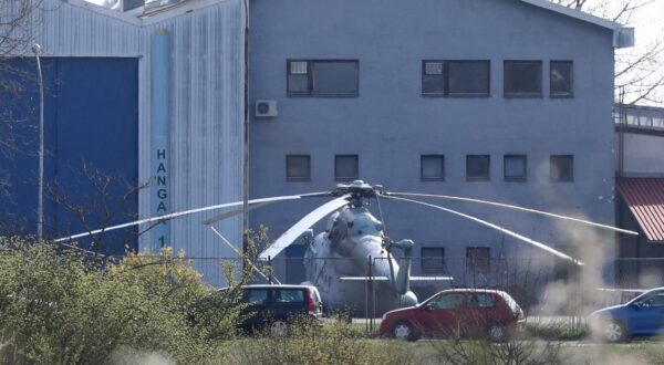 31.03.2023., Zagreb - Helikopteri u prostorima Zrakoplovno - tehnickog centra. Ministar Mario Banozic potvrdio je kako Hrvatska donira Ukrajini ukupno 14 helikoptera od cega dvanaest modela MI 8 MTV-1 i dva modela MI 8 T. Photo: Zeljko Hladika/PIXSELL