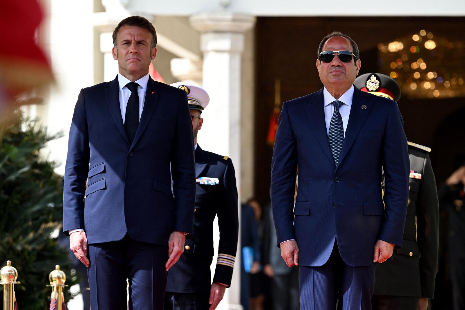 Emmanuel Macron i Abdel Fatah al-Sisi