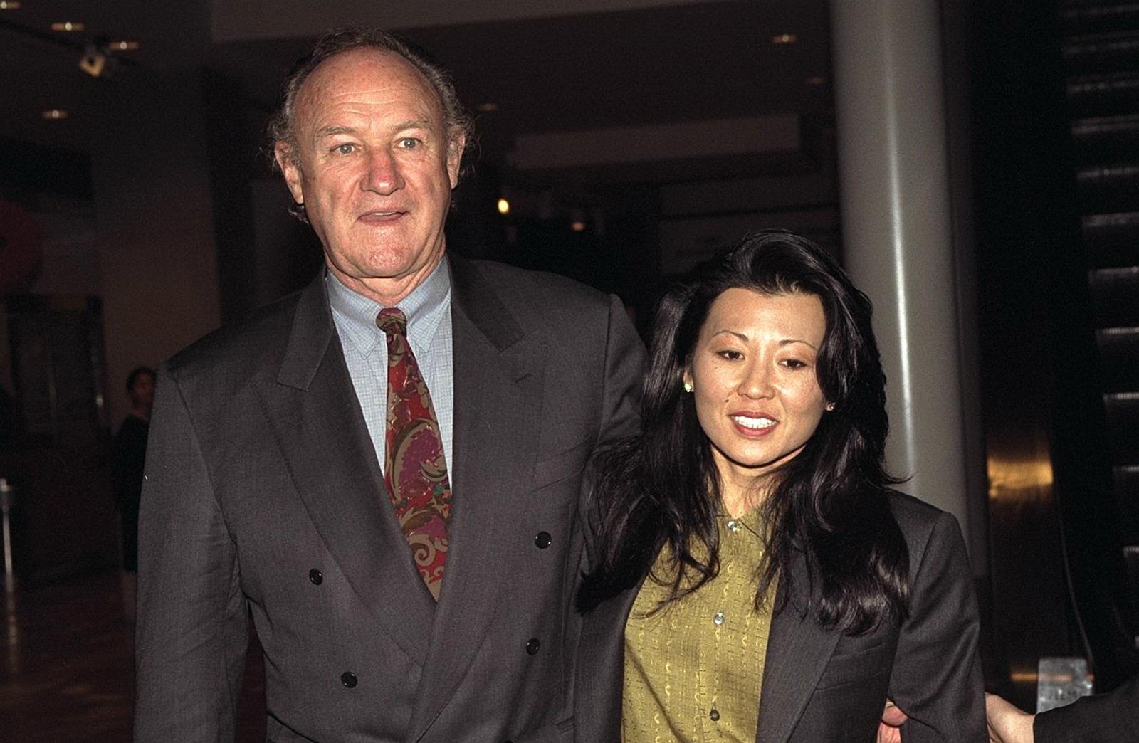 Gene Hackman and his wife, Betsy Arakawa, in 1995. (Richard Corkery/New York Daily News/TNS) Photo via Newscom Photo: Richard Corkery/NEWSCOM