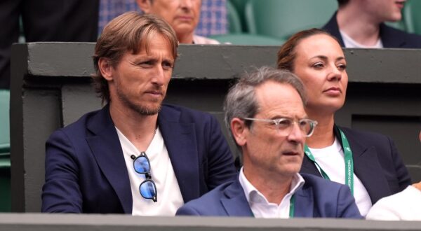 Luka Modric on day twelve of the 2024 Wimbledon Championships at the All England Lawn Tennis and Croquet Club, London. Picture date: Friday July 12, 2024. Photo: Jordan Pettitt/PRESS ASSOCIATION
