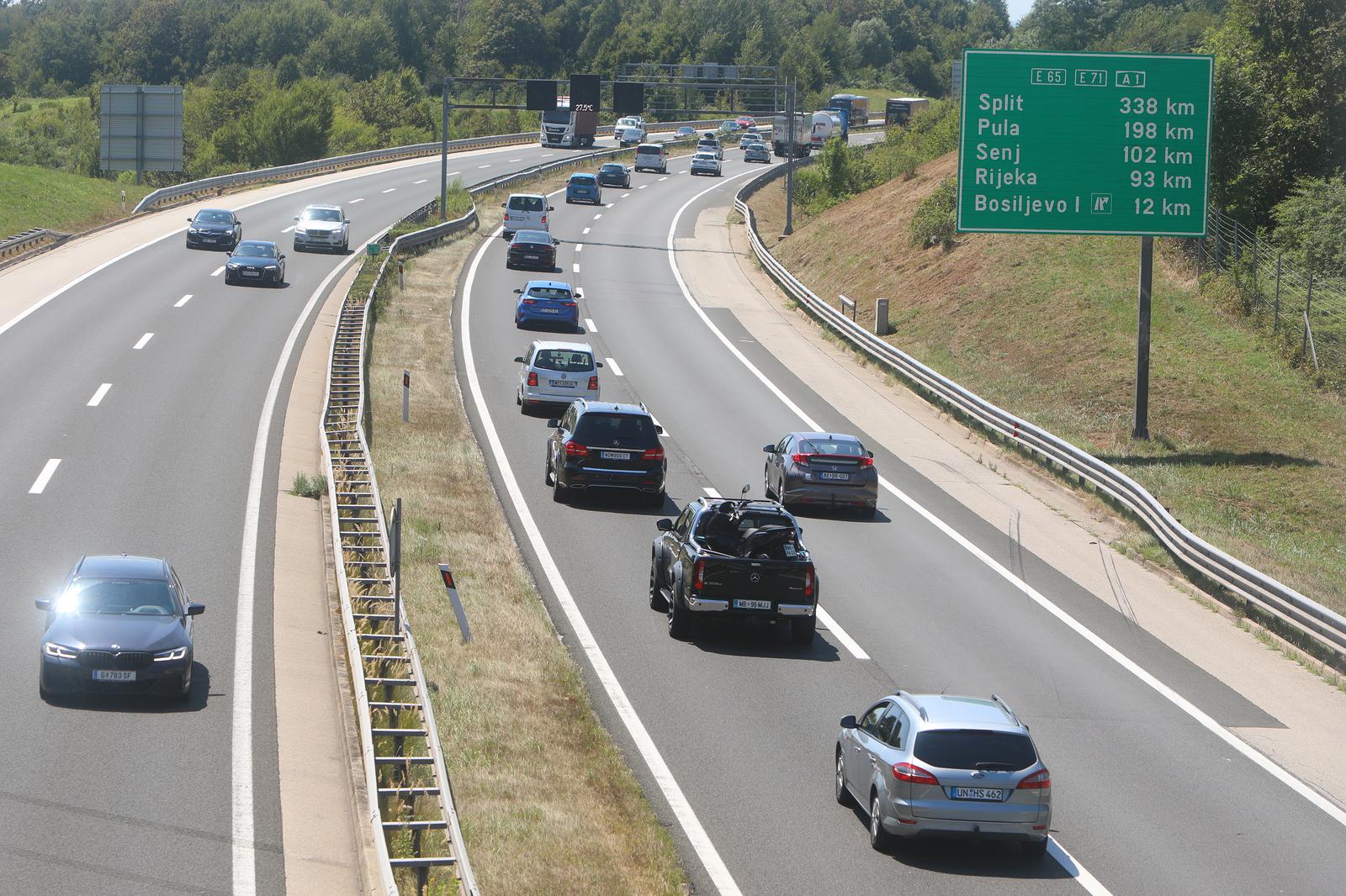 29.07.2024., Karlovac - Pojacan promet na autocesti A1 izmedu Karlovca i cvora Bosiljevo. Photo: Kristina Stedul Fabac/PIXSELL