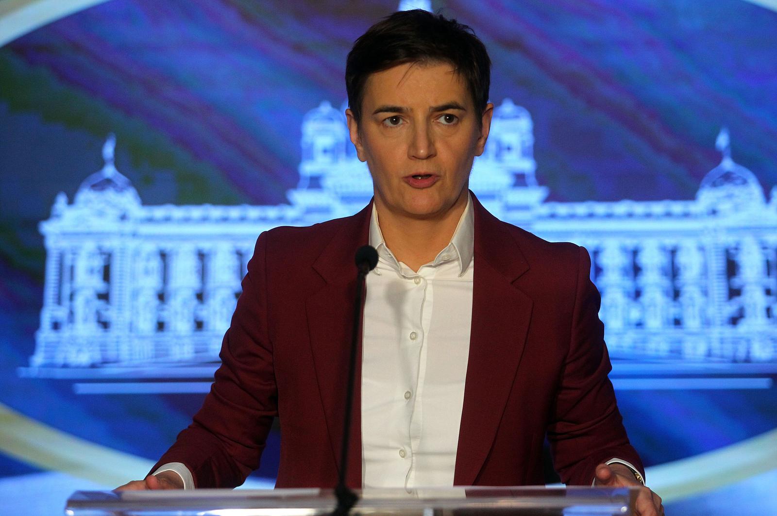 08, May, 2025, Belgrade - The Speaker of the National Assembly of the Republic of Serbia, Ana Brnabic, held a press conference in the central hall of the House of the National Assembly. Ana Brnabic. Photo: A.K./ATAImages

08, maj, 2025, Beograd - Predsednica Narodne skupstine Republike Srbije Ana Brnabic odrzala je konferenciju za medije u centralnom holu Doma Narodne skupstine. Photo: A.K./ATAImages Photo: A.K./ata images/PIXSELL