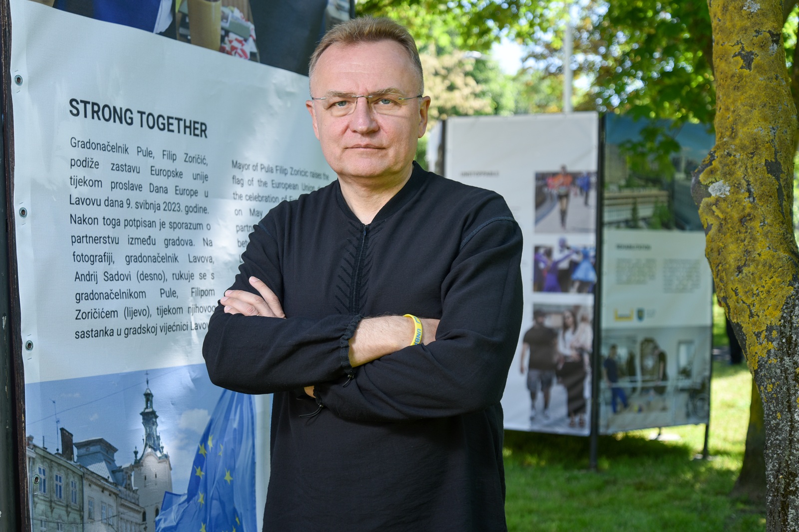 07.05.2025., Pula - Andrij Sadovi, gradonacelnik grada Lavova u Ukrajini na otvorenju Parka grada Lavova u Puli. 

Photo Sasa ZinajaNFoto