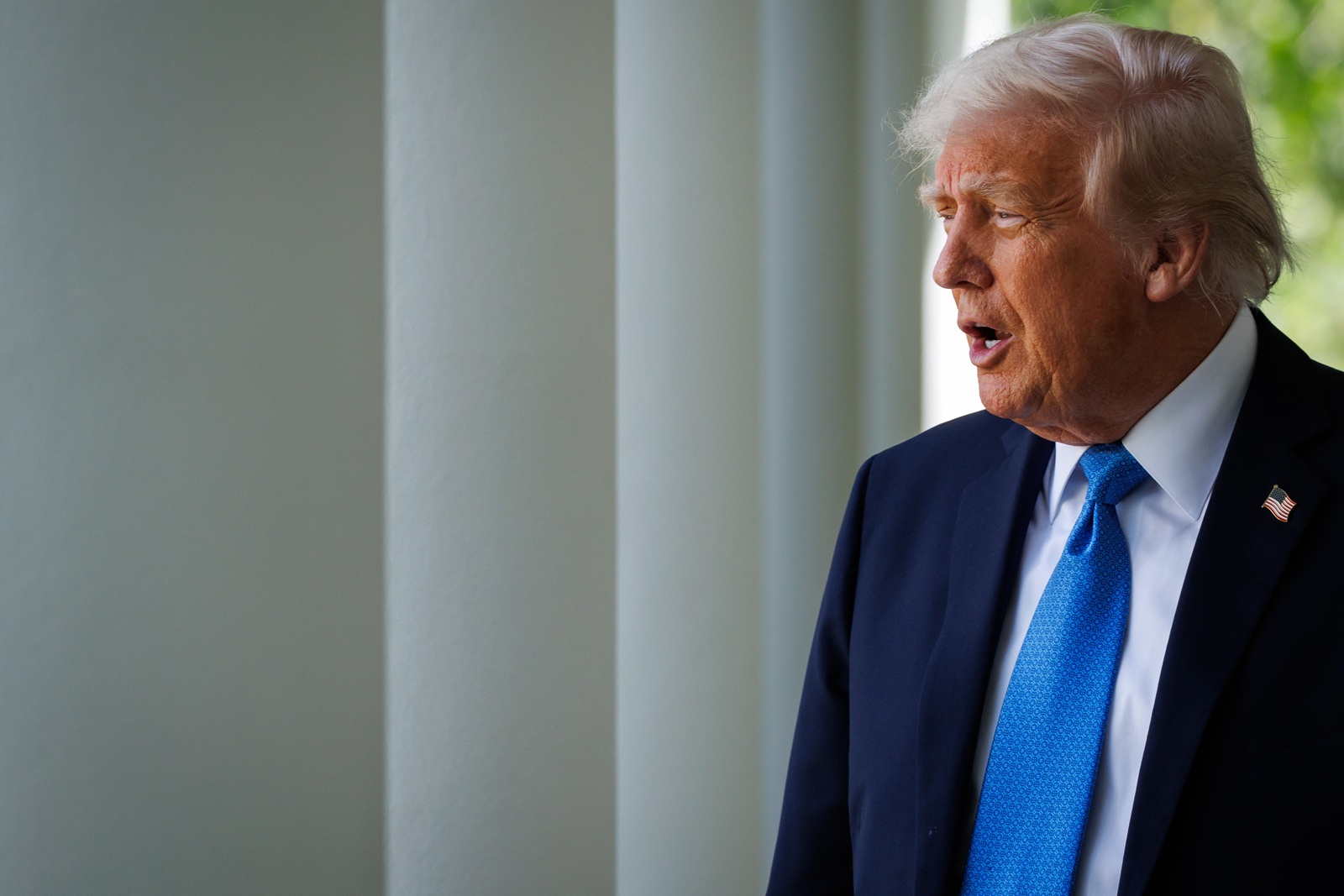 epa12117936 US President Donald Trump walks out of the Oval Office for a signing ceremony for S. 146, the Take It Down Act, in the Rose Garden of the White House in Washington, DC, USA, 19 May 2025. The bill, which passed on a 409-2 vote after unanimous approval in the Senate in February, criminalizes the increasingly common phenomenon of deepfake pornography, which law enforcement has struggled to keep up with due to loopholes in existing law.  EPA/SAMUEL CORUM / POOL