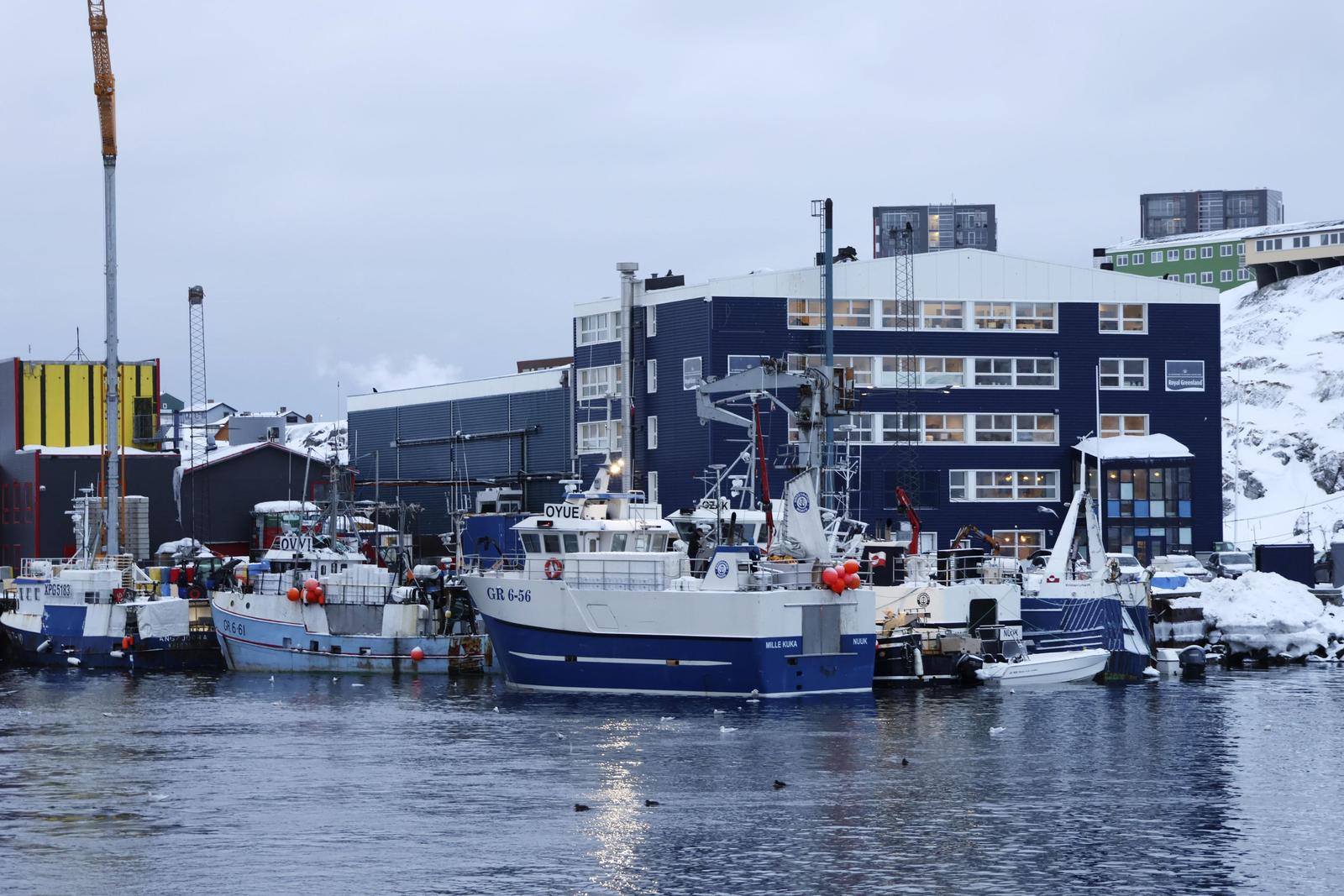File photo taken in January 2025, shows a port in Nuuk, Greenland. (Kyodo) ==Kyodo  Photo via Newscom