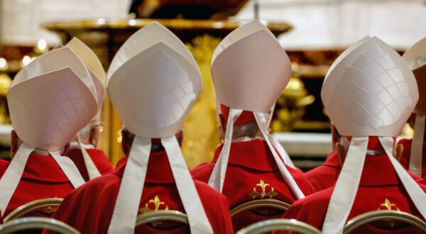 epaselect epa12069734 Cardinals attend the Seventh Novemdiale Mass in memory of late Pope Francis in Saint Peter's Basilica, Vatican City, 02 May 2025. Pope Francis passed away on Easter Monday, 21 April 2025, at the age of 88, and was buried in the Papal Basilica of St. Mary Major in Rome on 26 April.  EPA/GIUSEPPE LAMI