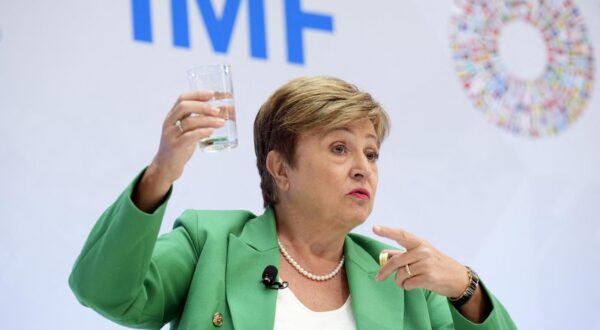 IMF Managing Director Kristalina Georgieva participates in the Debate on the Global Economy during the IMF/World Bank Spring Meetings in Washington on April 24, 2025. Photo by Yuri Gripas/ABACAPRESS.COM Photo: Gripas Yuri/ABACA/ABACA