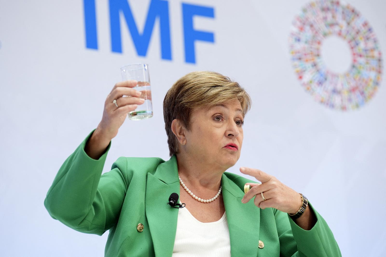 IMF Managing Director Kristalina Georgieva participates in the Debate on the Global Economy during the IMF/World Bank Spring Meetings in Washington on April 24, 2025. Photo by Yuri Gripas/ABACAPRESS.COM Photo: Gripas Yuri/ABACA/ABACA