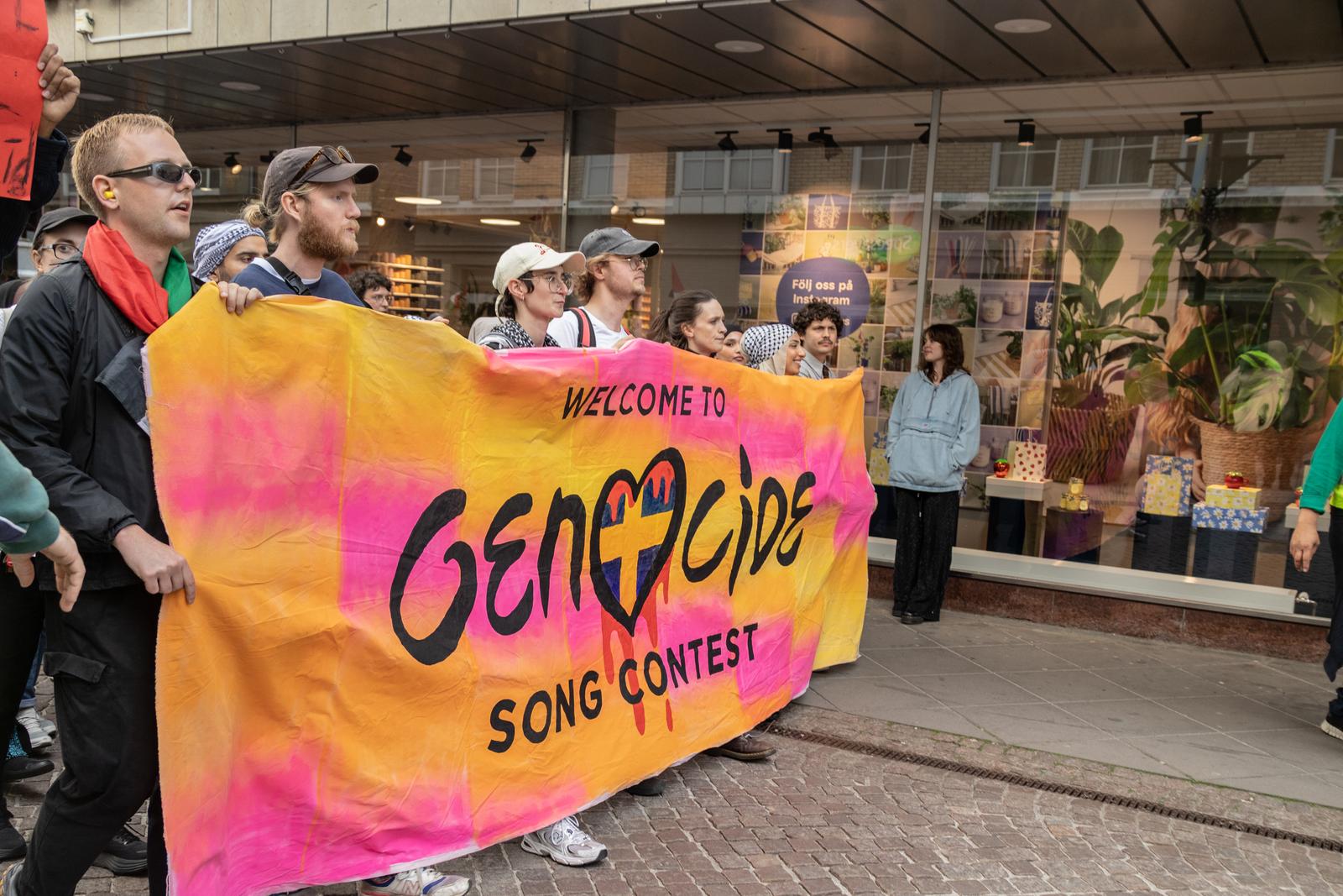 Demonstration against Israel's participation in Eurovision in Malmö, Sweden on Saturday, May 11, 2024 (Photo by Kristian Tuxen Ladegaard Berg / SOPA Images/Sipa USA) Photo: SOPA Images/SIPA USA