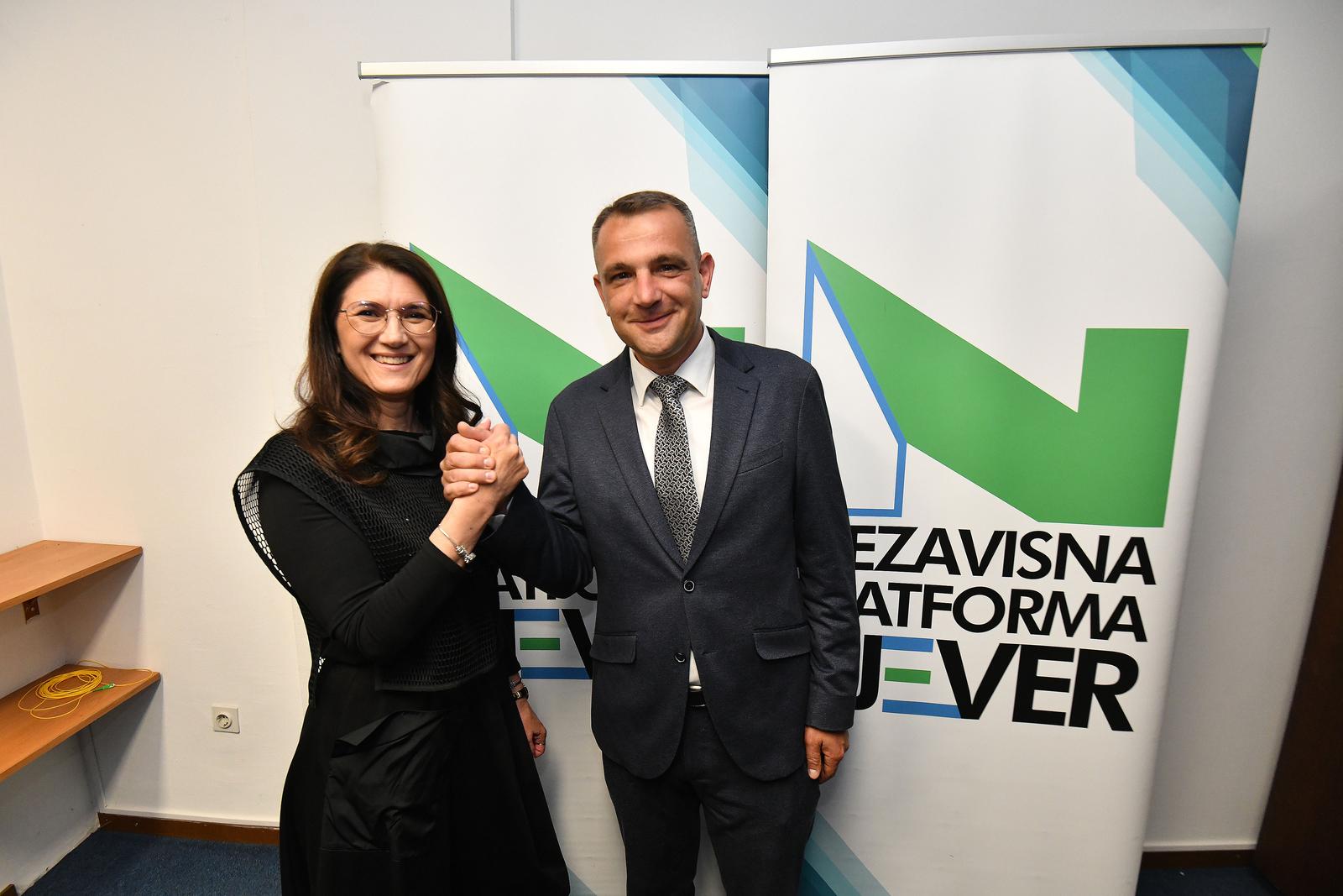18.05.2025., Cakovec - Zupan Matija Posavec i gradonacelnica Ljerka Cividini pomeli konkurenciju na lokalnim izborima 2025. te pobijedili u prvom krugu. Photo: Vjeran Zganec Rogulja/PIXSELL