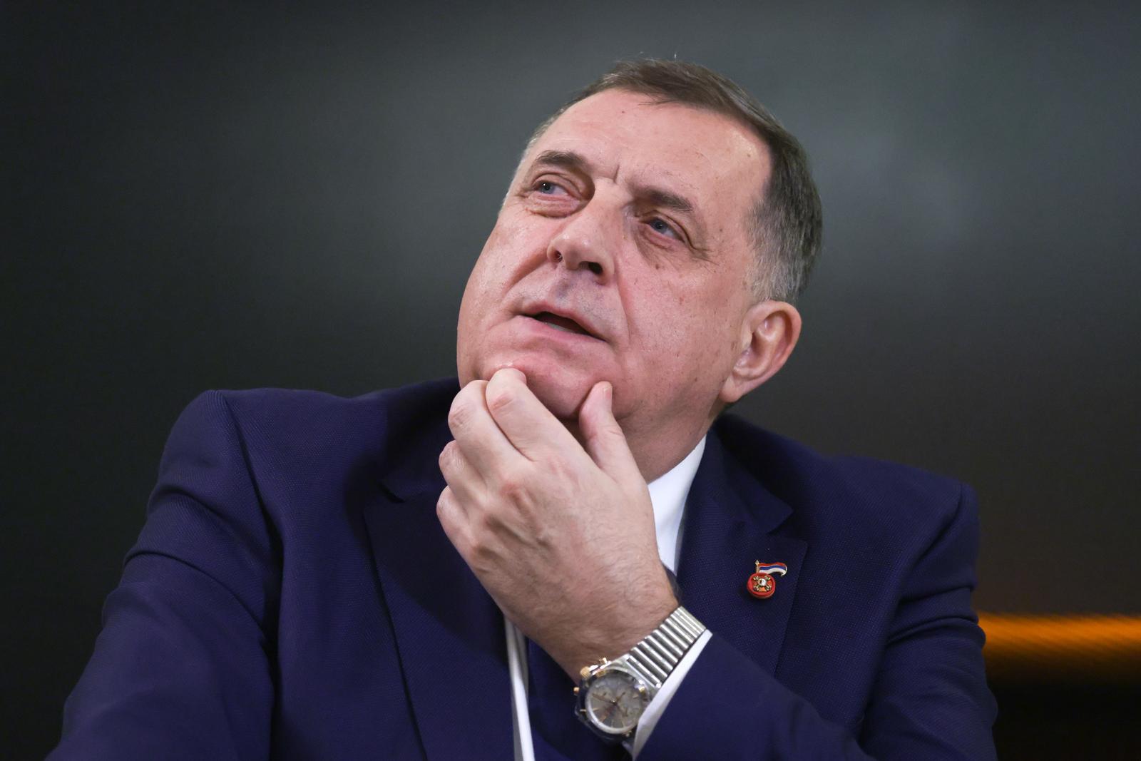 RUSSIA, KAZAN - FEBRUARY 22, 2024: Milorad Dodik, president of Republika Srpska, one of the two entities of Bosnia and Herzegovina, gives an interview to the TASS/Sipa USA Russian News Agency. Kirill Kukhmar/TASS/Sipa USA Photo: Tass/SIPA USA