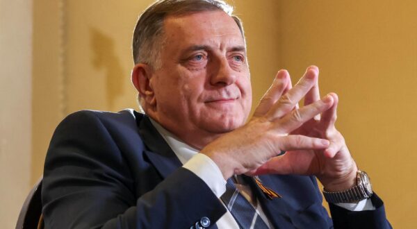 RUSSIA, MOSCOW - MAY 10, 2025: Milorad Dodik, president of Republika Srpska, an entity within Bosnia and Herzegovina, gives an interview to the TASS/Sipa USA Russian News Agency. Sergei Karpukhin/TASS/Sipa USA Photo: Tass/SIPA USA
