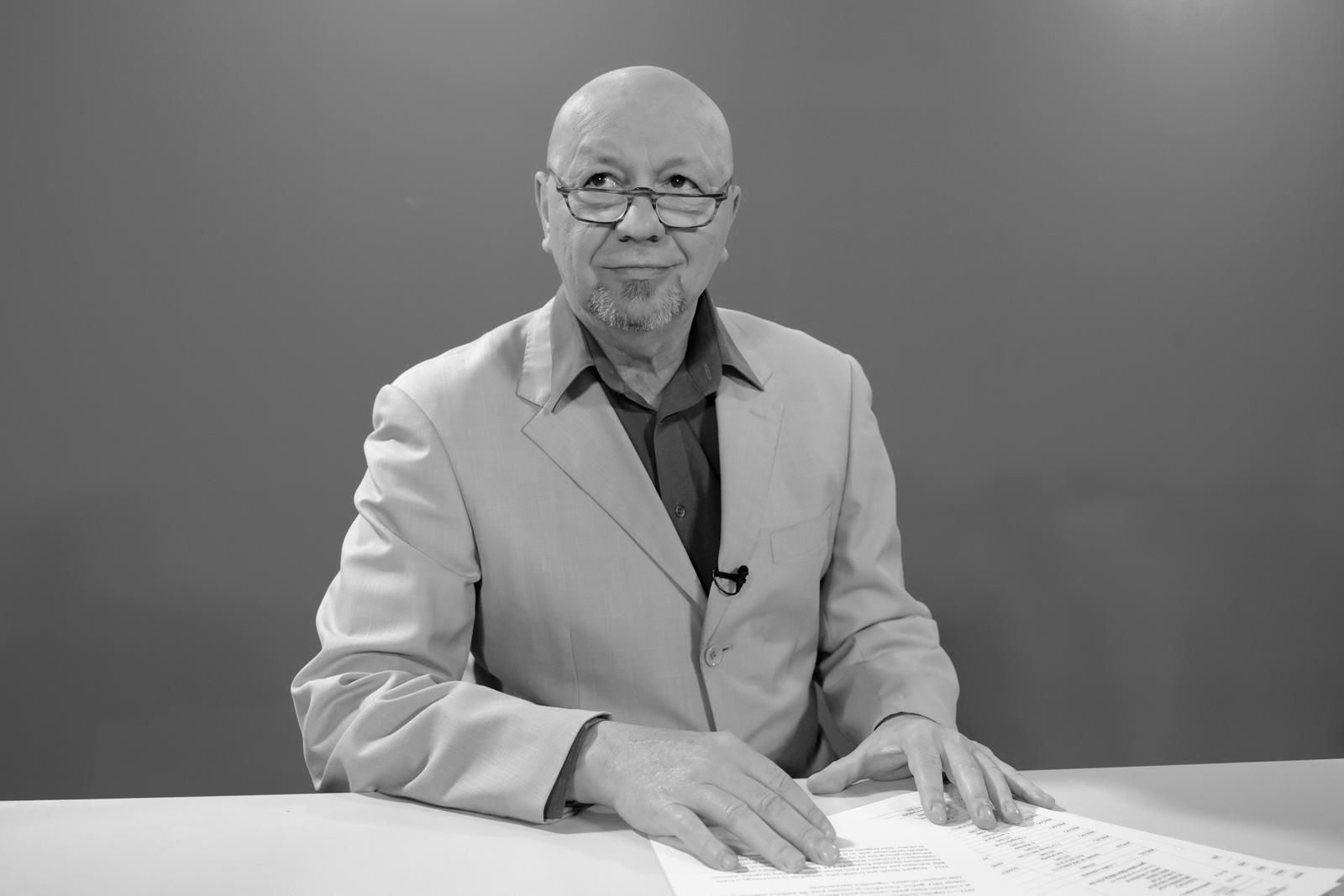 03.05.2022., Zagreb - Zeljko Pervan vodi emisiju na Z1 televiziji zvanu Pervanov dnevnik.