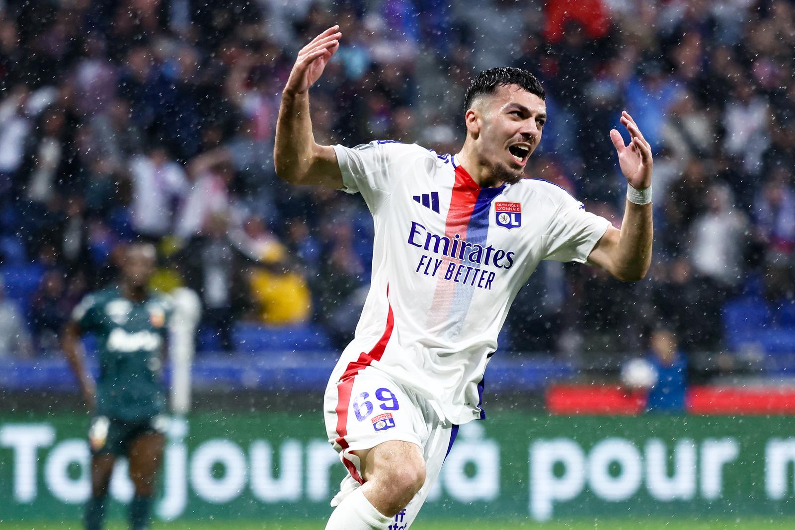 69 Georges MIKAUTADZE (ol) during the Ligue 1 MCDonald's match between Lyon and Lens at Groupama Stadium on May 4, 2025 in Lyon, France. (Photo by Alex Martin/FEP/Icon Sport/Sipa USA) Photo: Icon Sport/SIPA USA