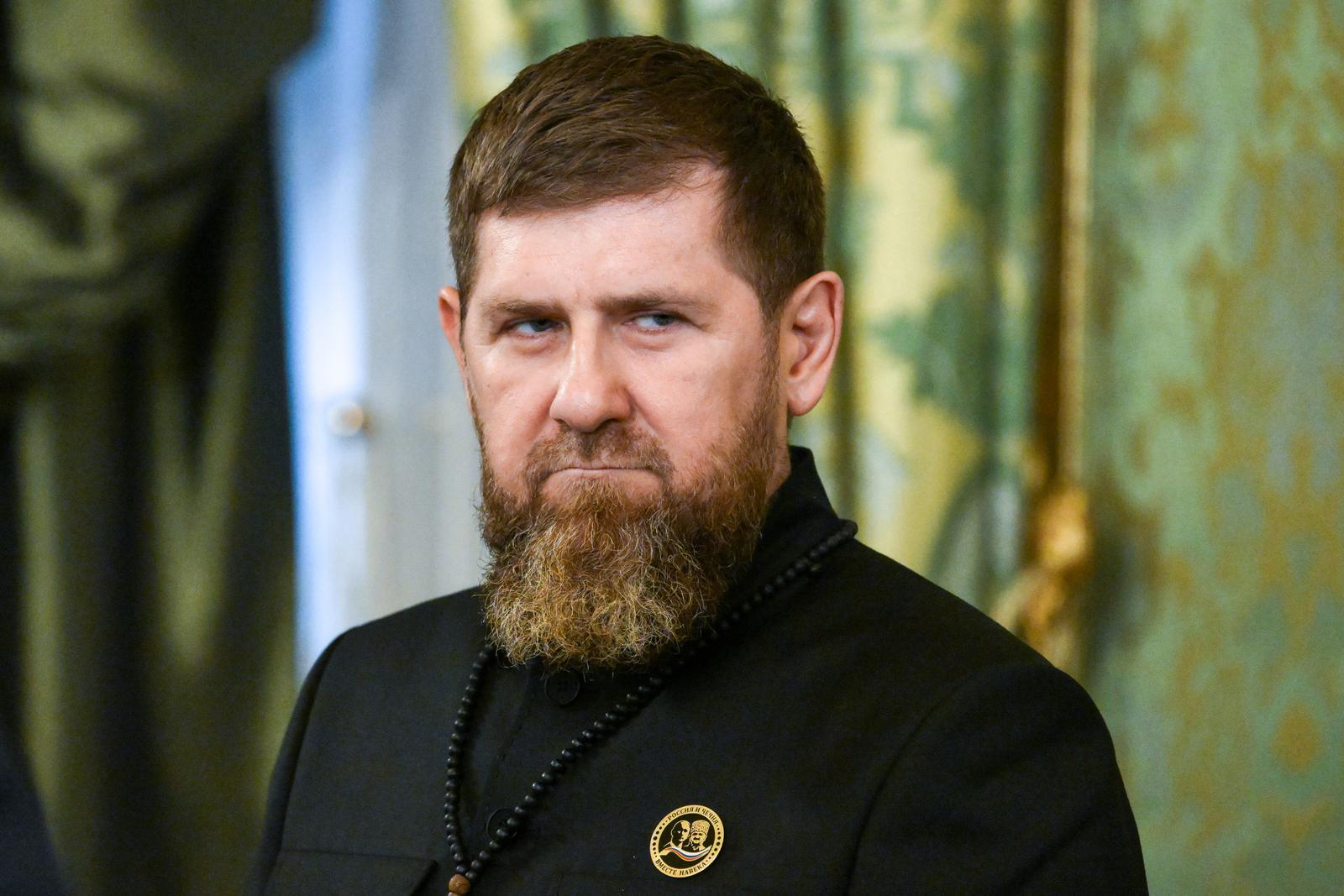 RUSSIA, MOSCOW - APRIL 17, 2025: Ramzan Kadyrov, Head of the Chechen Republic, attends a meeting between Vladimir Putin, President of Russia, and Sheikh Tamim bin Hamad Al Thani, Emir of Qatar, at the Moscow Kremlin. Grigory Sysoyev/POOL/TASS/Sipa USA Photo: Tass/SIPA USA