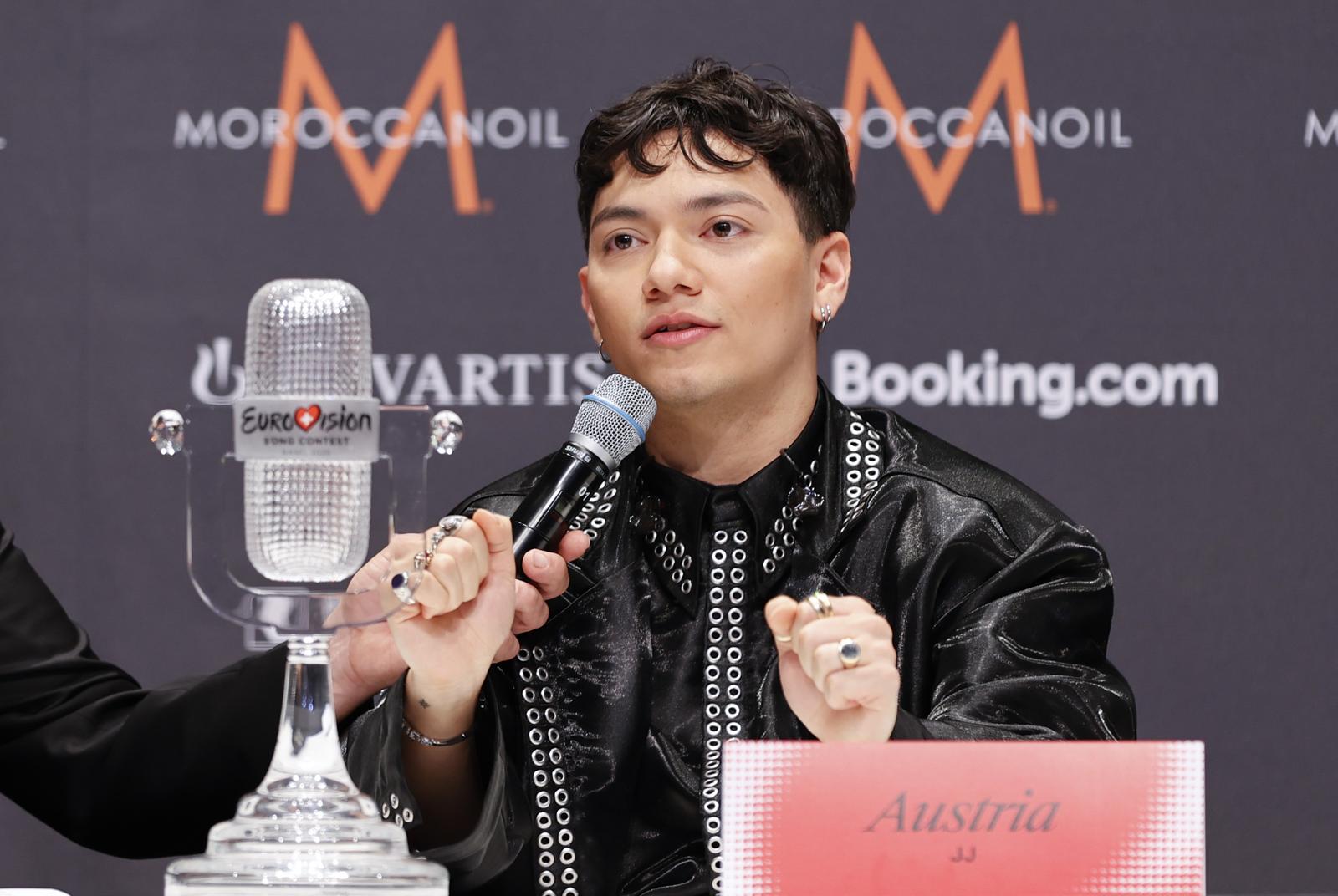 Basel, Switzerland - May 18, 2025: ESC 2025 - Press Conference - Austrian artist JJ (Johannes Pietsch) has won the 69th Eurovision Song Contest with the song 'Wasted Love'. (Photo by Mandoga Media/Sipa USA) Photo: Mandoga Media/SIPA USA