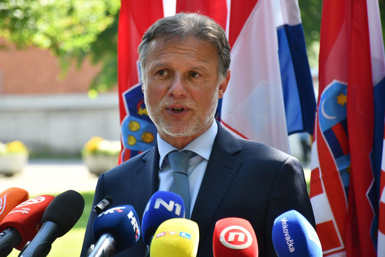 01.05.2025., Okucani - Svecanost obiljezavanja 30.godisnjice vojno-redarstvene operacije "Bljesak" predsjednik Hrvatskog sabora Gordan Jandrokovic Photo: Ivica Galovic/PIXSELL
