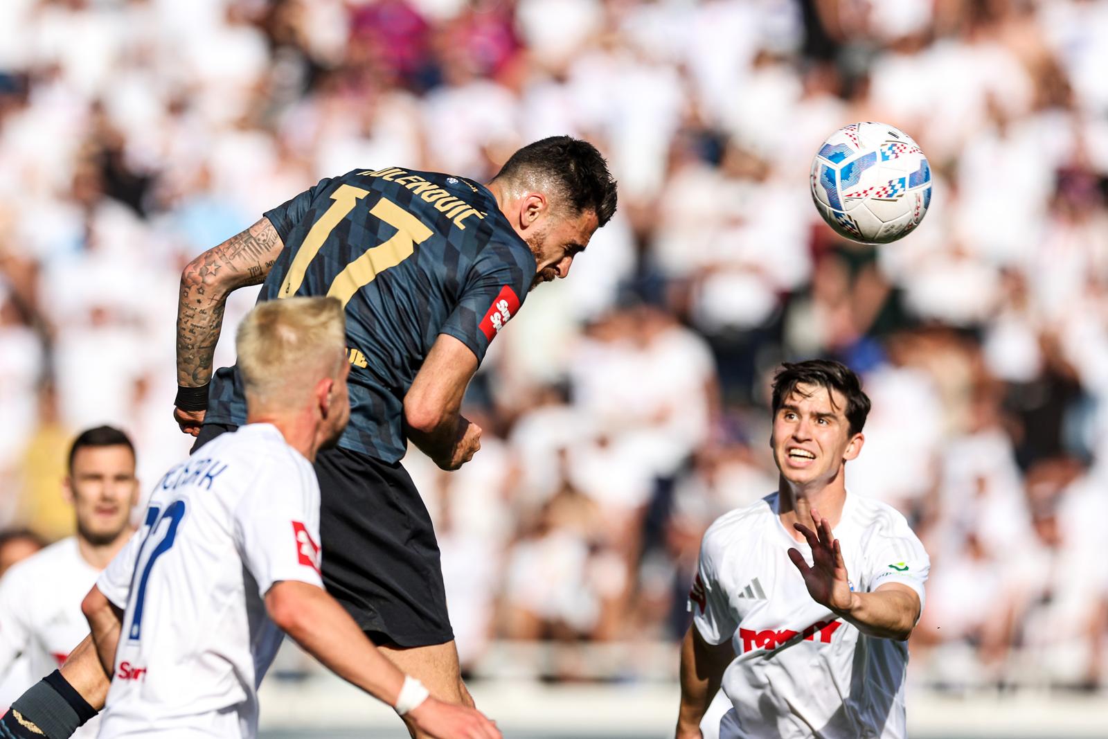 03.05.2025., Split, stadion Poljud - SuperSport Prva HNL, 33. kolo, HNK Hajduk - GNK Dinamo. Sandro Kulenovic, Dominik Prpic Photo: Luka stanzl/PIXSELL