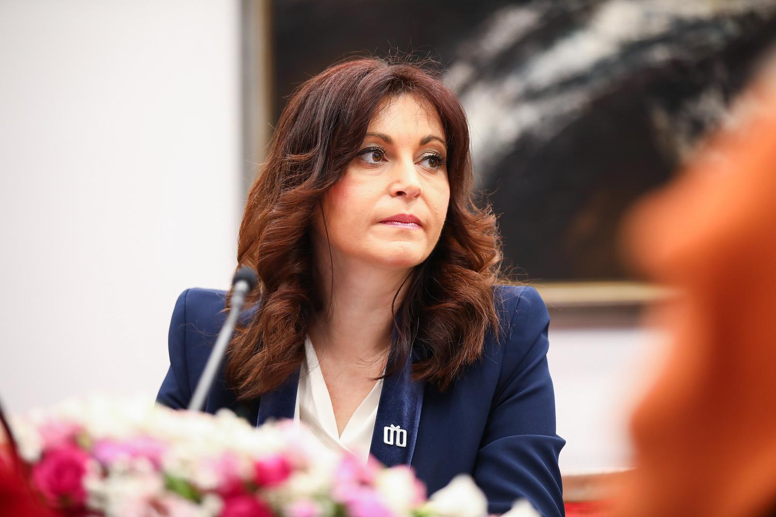 06.03.2025., Zagreb - Mreza Hrvatskih zena iz cijeloga svijeta predvodjena Carline Spivak sluzbeno su posjetile Hrvatski sabor gdje ih je primila zastupnica Natasa Tramisak. Photo: Emica Elvedji/PIXSELL