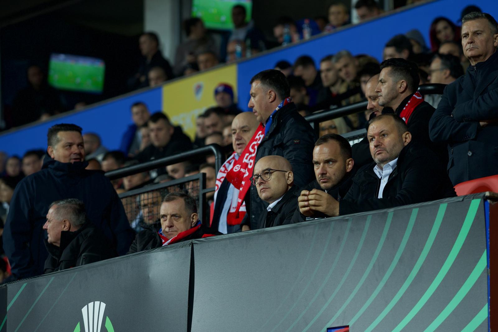 06.03.2025., Gradski stadion, Banja Luka (BiH) - U prvoj utakmici osmine finala Konferencijske lige Borac je u Banjaluci remizirao sa Rapidom iz Beca rezultatom 1:1. Strijelac za Rapid je bio hrvatski internacionalac Dion Beljo, dok je Borcu remi obezbjedio David Vukovic golom iz penala na kraju utakmice.
Photo: Dejan Rakita/Pixsell Photo: Dejan Rakita/PIXSELL