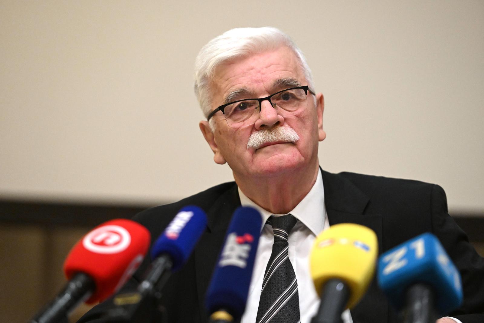 07.05.2024., Zagreb - U Hotelu Sheraton odrzana je konferencija za medije povodom obiljezavanja 79. godisnjice Bleiburske tragedije. Milan Kovac
 Photo: Davorin Visnjic/PIXSELL