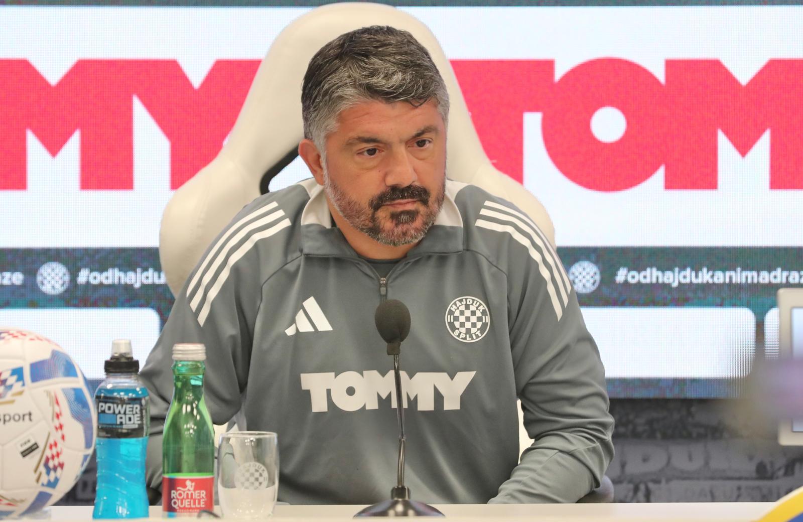 10.05.2025., Split - Trener Hajduka Gennaro Gattuso odrzao konferenciju za medije uoci utakmice 34. kola SuperSport HNL-a izmedju Gorice i Hajduka. Photo: Ivo Cagalj/PIXSELL