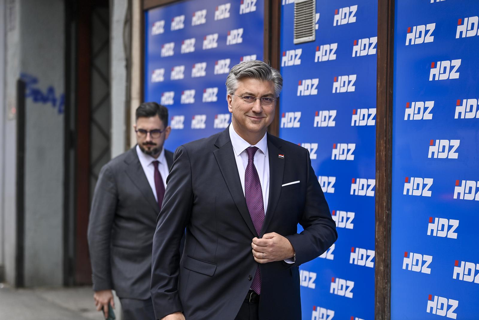 13.05.2025., Zagreb - Dolazak clanova HDZ-a na zajednicku sjednicu predsjednistva i nacionalnog odbora HDZ-a. Photo: Igor Soban/PIXSELL