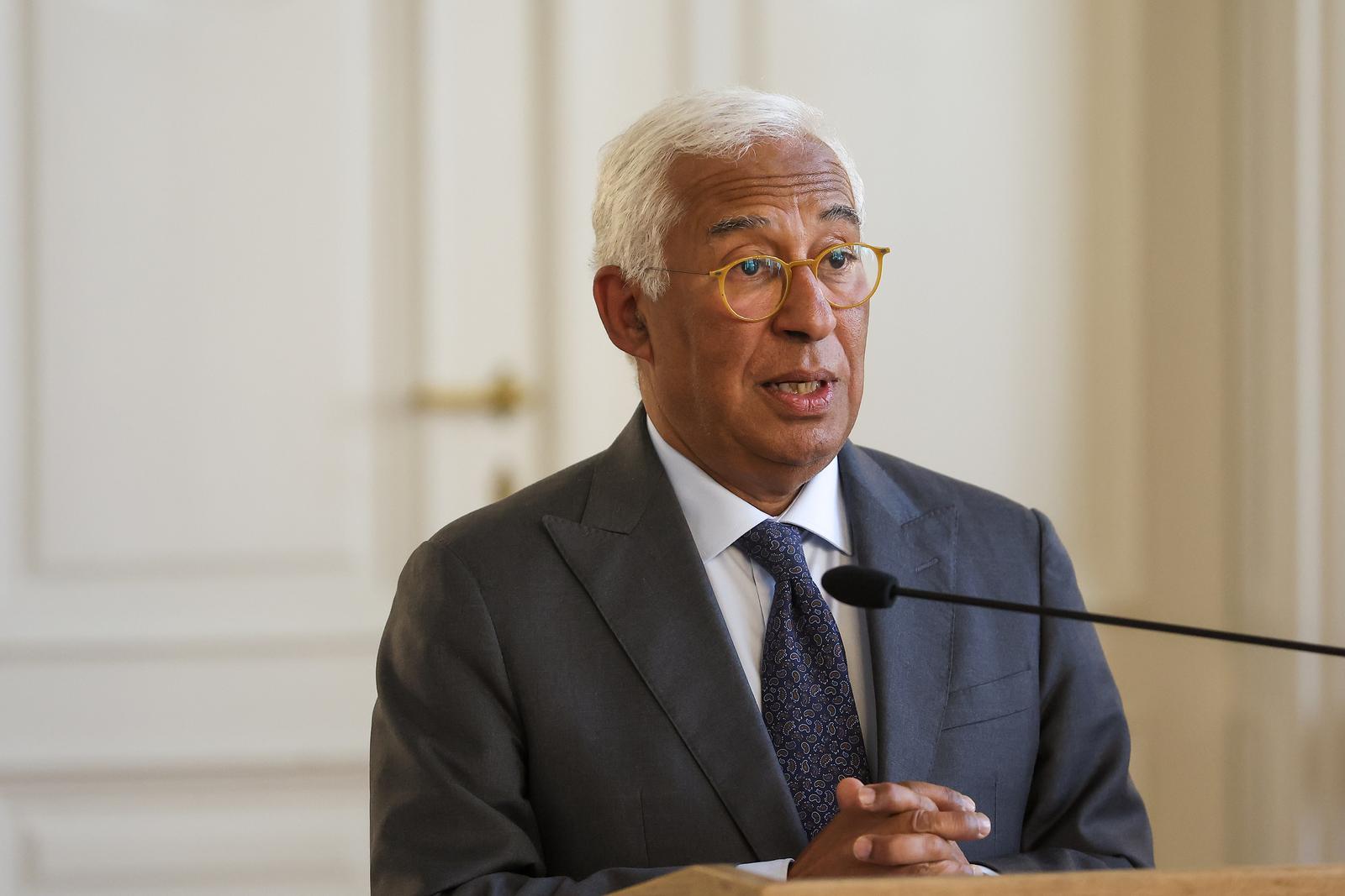 13.05.2025., Sarajevo, Bosna i Hercegovina - Predsjednik Europskog vijeca Antonio Costa na konferenciji za medije nakon sastanka s clanovima Predsjednistva BiH. Photo: Armin Durgut/PIXSELL