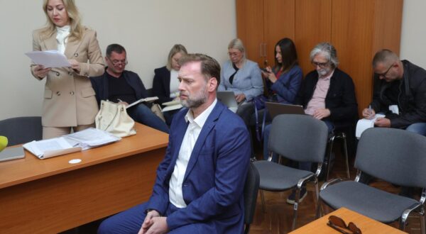 14.05.2025., Vinkovci - Zapocelo je sudjenje bivsem ministru Mariju Banozicu zbog izazivanja prometne nesrece 11. studenog 2023. godine u kojoj je na cesti izmedju Vinkovaca i Zupanje poginuo 41-godisnji otac dvoje djece. Photo: Borna jaksic/PIXSELL