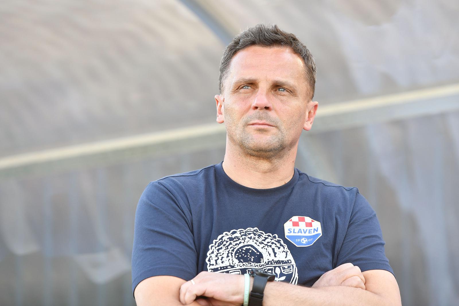 14.05.2025., Gradski stadion Ivan Kusek Apas, Koprivnica - SuperSport Hrvatski nogometni kup 2024/2025, prva utakmica finala, NK Slaven Belupo - HNK Rijeka. trener Slaven Belupo Mario Kovacevic Photo: Vjeran Zganec Rogulja/PIXSELL