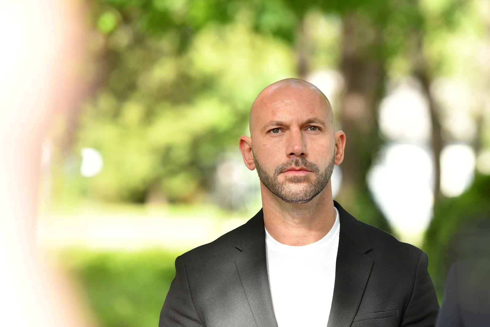 16.05.2025., Varazdin- Ministar pravosudja, uprave i digitalne transformacije Damir Habijan predstavio je projekt obnove i nadogradnje zgrade pravosudnih tijela u Varazdinu. Photo: Vjeran Zganec Rogulja/PIXSELL