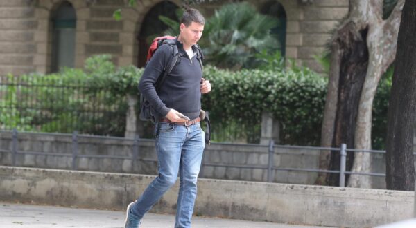 16.05.2025., Split - Ivan Pernar nakon rocista na splitskom Prekrsajnom sudu prosetao gradom. Photo: Ivo Cagalj/PIXSELL