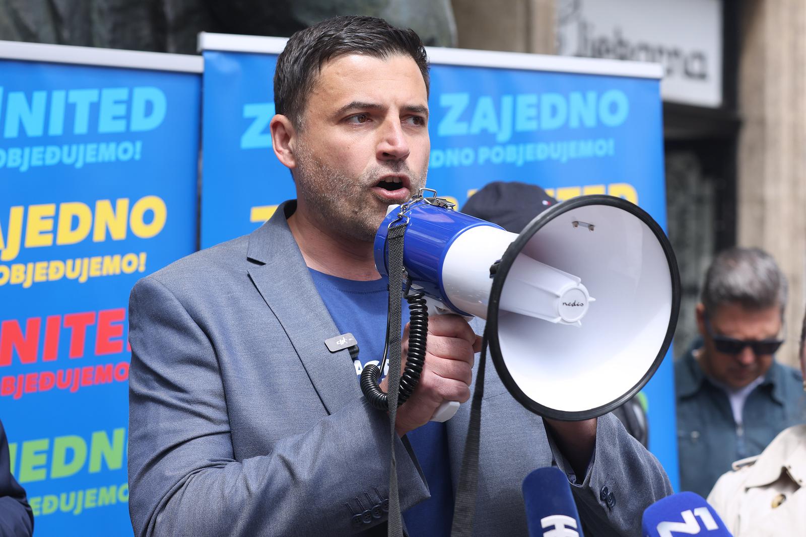 16.05.2025., Zagreb - Platforma Zagreb United odrzala je zavrsnu konferenciju za medije prije prvog kruga lokalnih izbora. Photo: Patrik Macek/PIXSELL