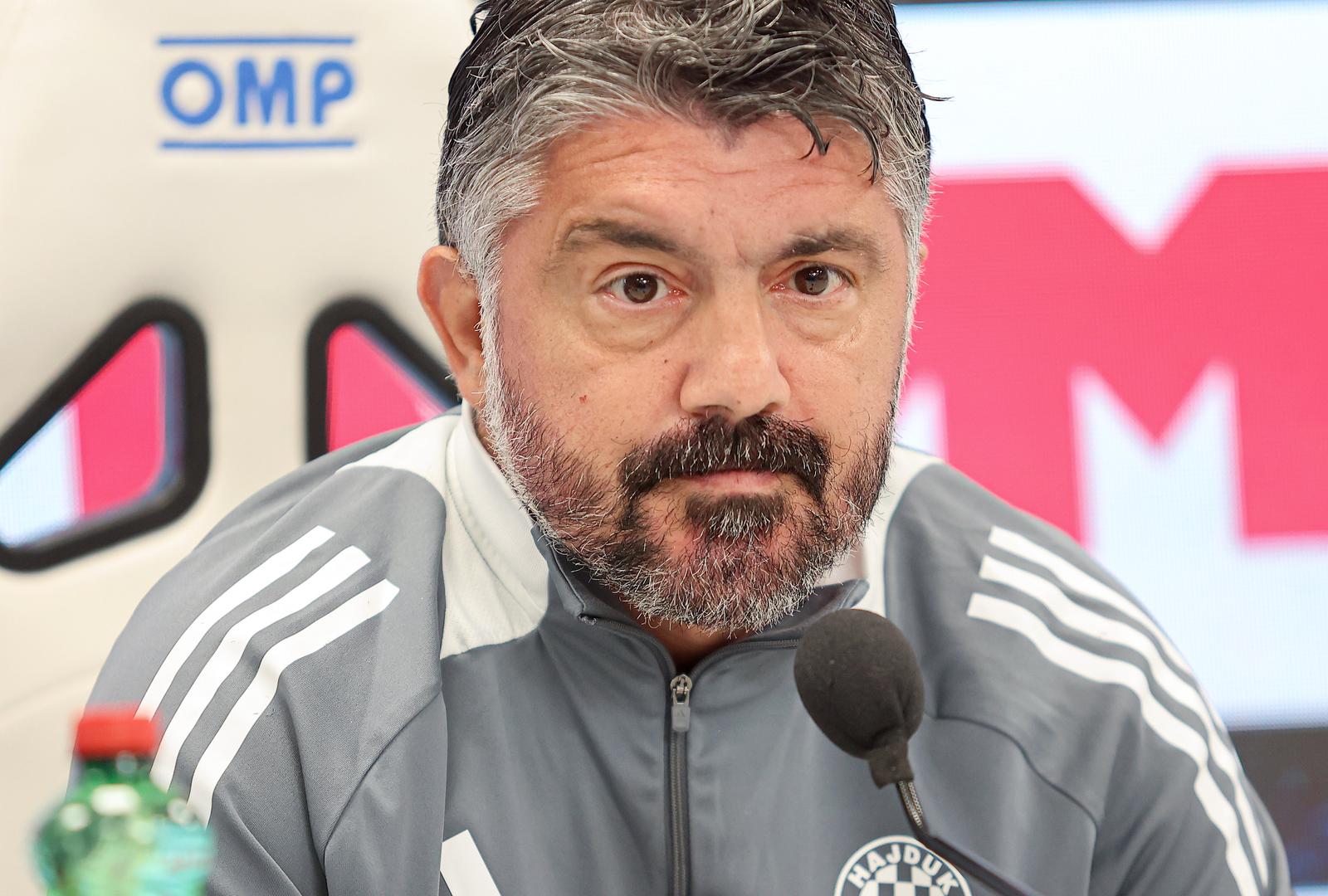 1605.2025., Split- Poljud- Novinarski salon pressica trenera Hajduka Gennaro Gattusa uoci utakmice s Rijekom na kojoj je najavio odlazak Photo: Ivana Ivanovic/PIXSELL