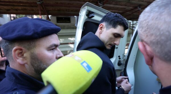 16.05.2025., Zagreb - Policija odvodi Domagoja Galica sa Zupanijskog suda nakon rocista u aferi Hipodrom. Photo: Slavko Midzor/PIXSELL